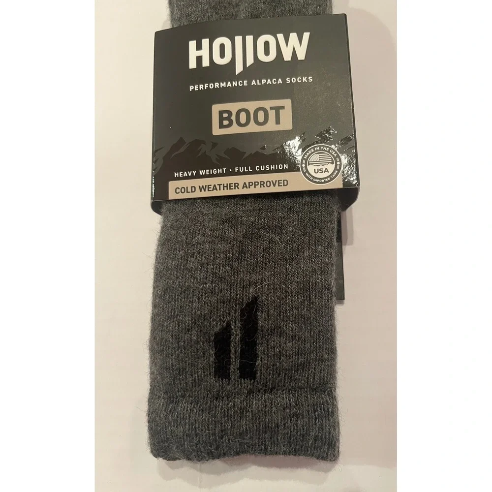 Hollow Boot Performance Alpaca Wool Socks Heavy Weight Full Cushion Men 10.5-13